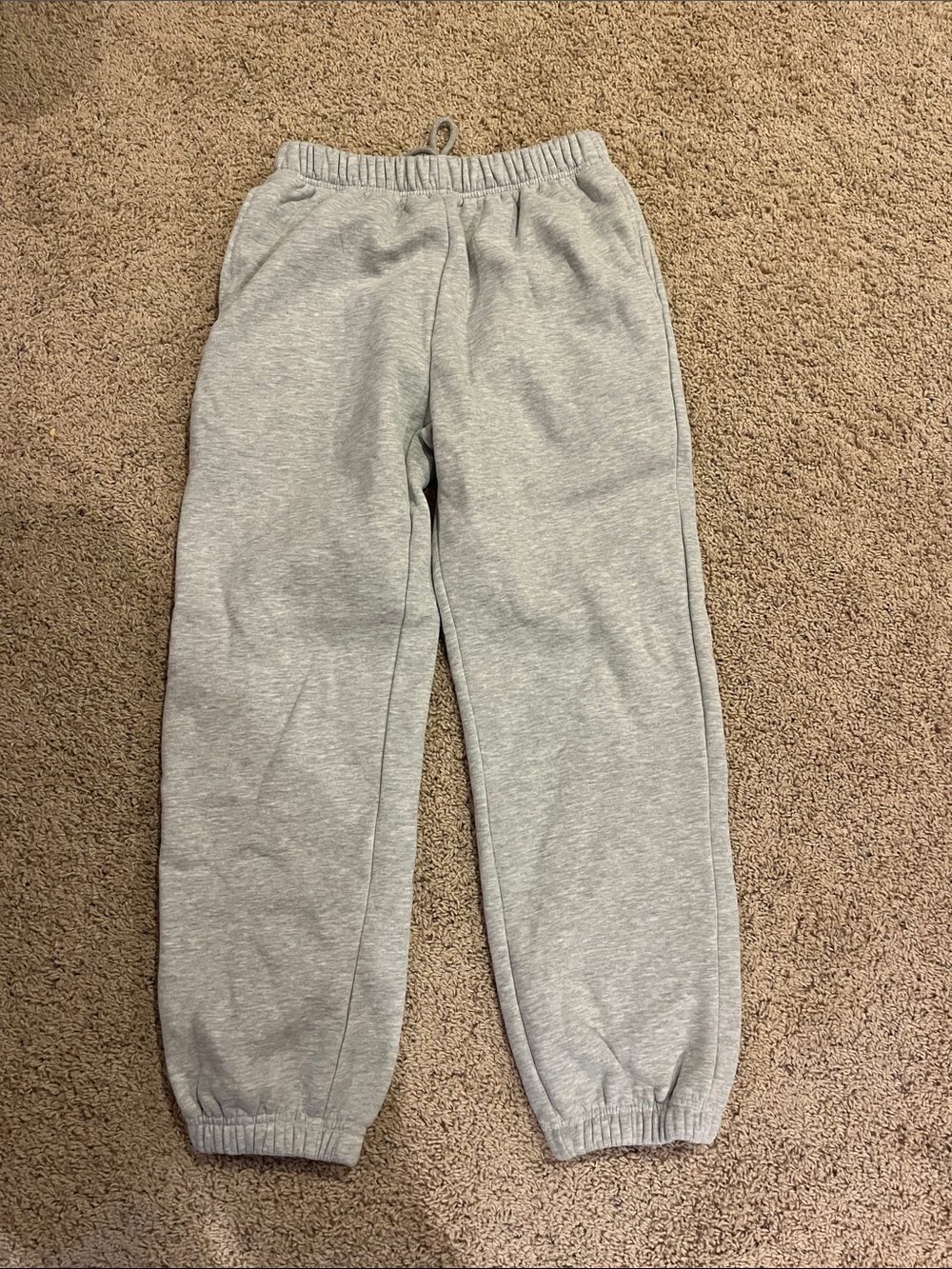 Women's Cozy Elastic-Waist Plain Gray Joggers